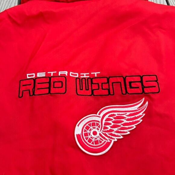 Vintage Detroit Red Wings Puffer Jacket NHL/ Logo Athletic 90s Size L - Picture 5 of 6